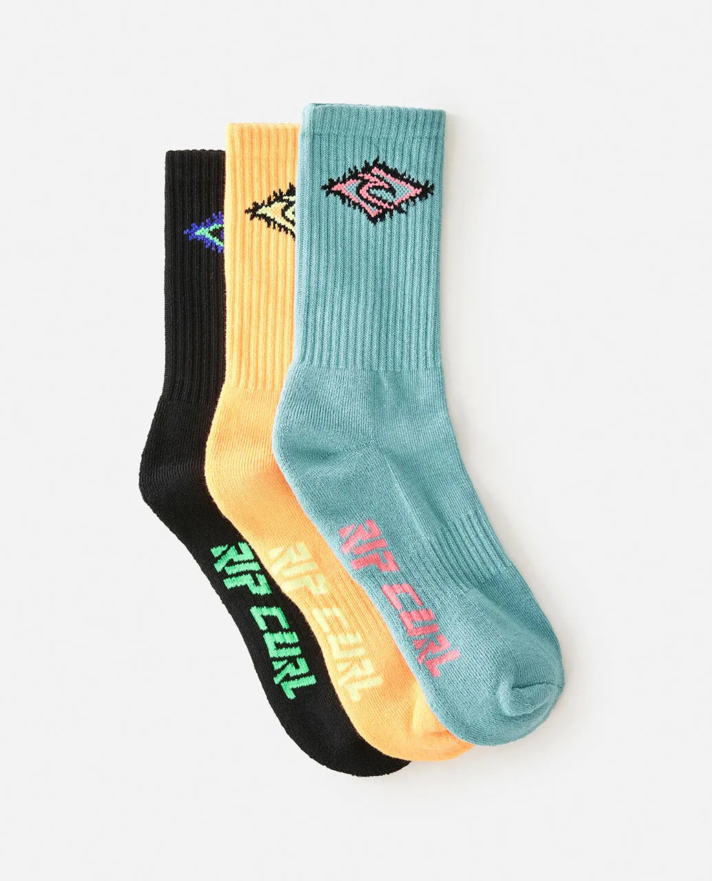 Logo Crew Sock Boys 3PK - Blue Lagoon