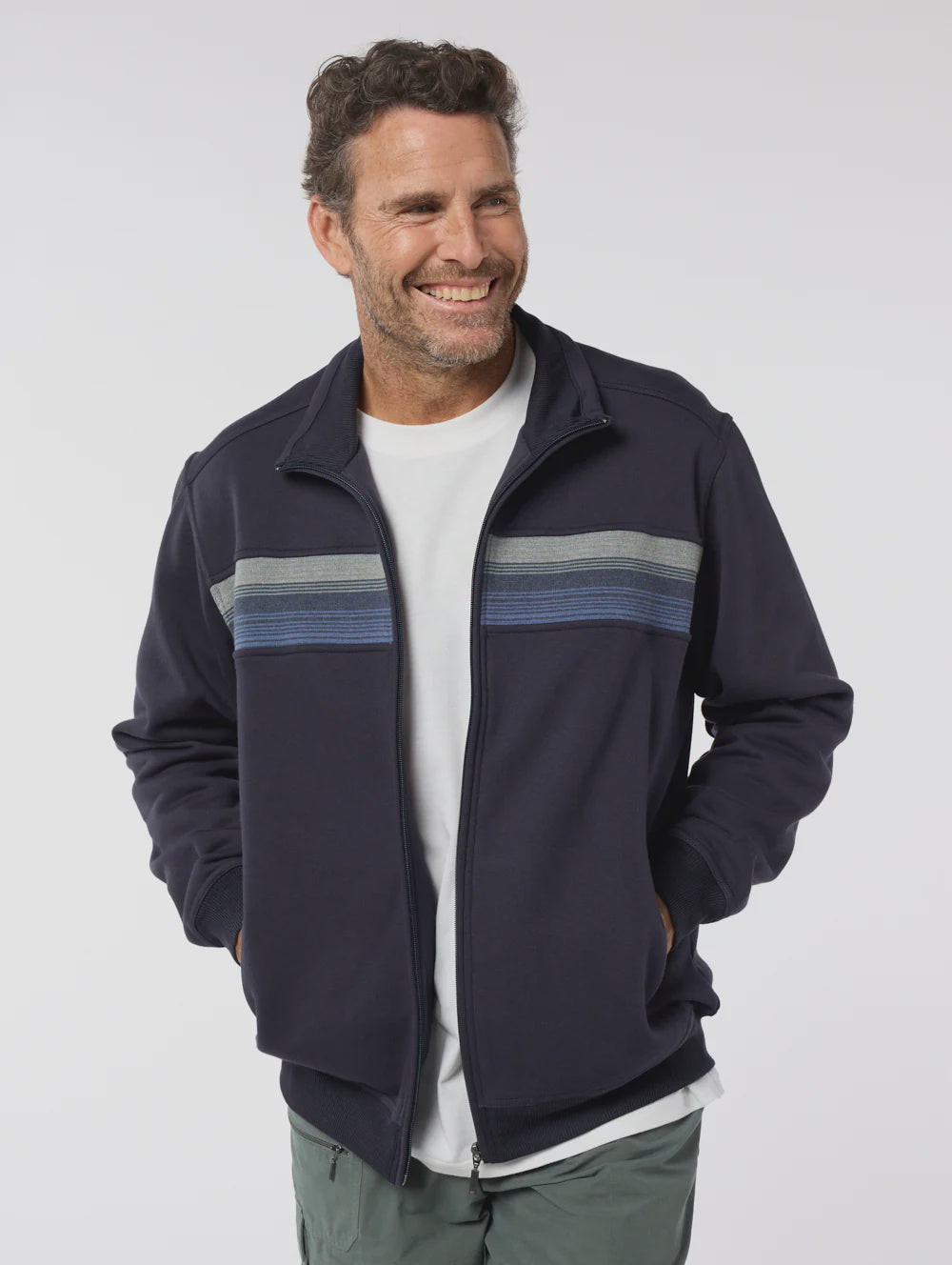 Karl Snowy MT Full Zip Fleece - Ink