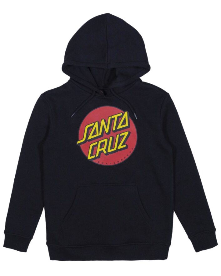 Classic Dot Front Hoodie - Black