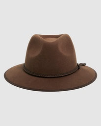 Dutton Fedora Felt Hat - Brown Olive