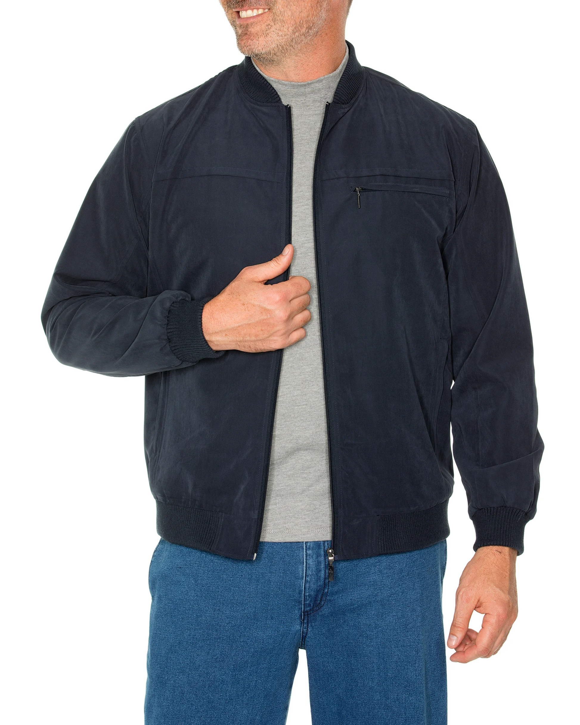 Microfibre Bomber - Navy