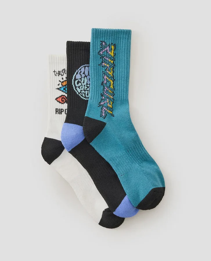 Logo Crew Sock 3-PK - Boy