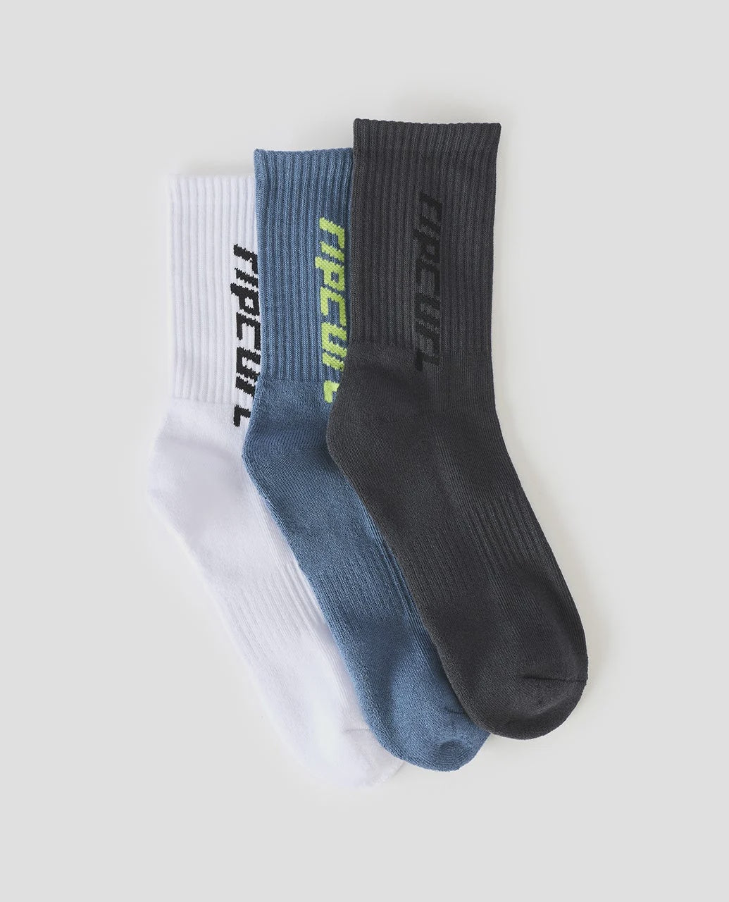 BOYS LOGO CREW SOCK-BLACK MULTI