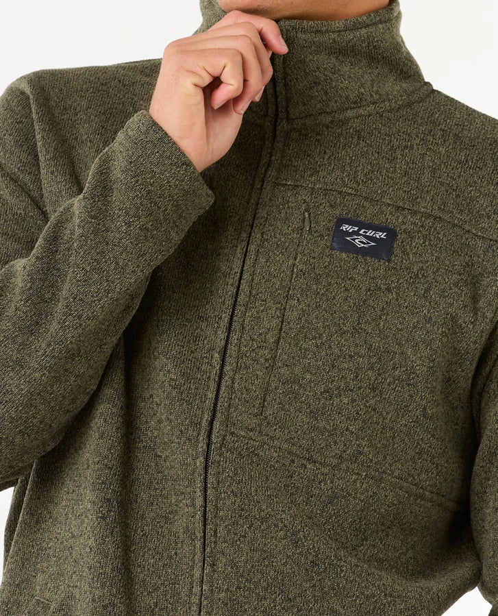 Crescent Zip Thru - Dark Olive