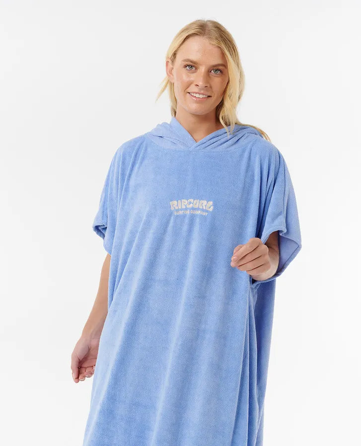GIRLS CLASSIC SURF HOODED TOWEL-BLUE