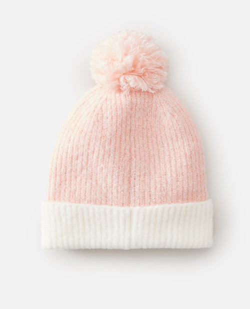 2 Tone Reg Pom Pom Beanie - Girls