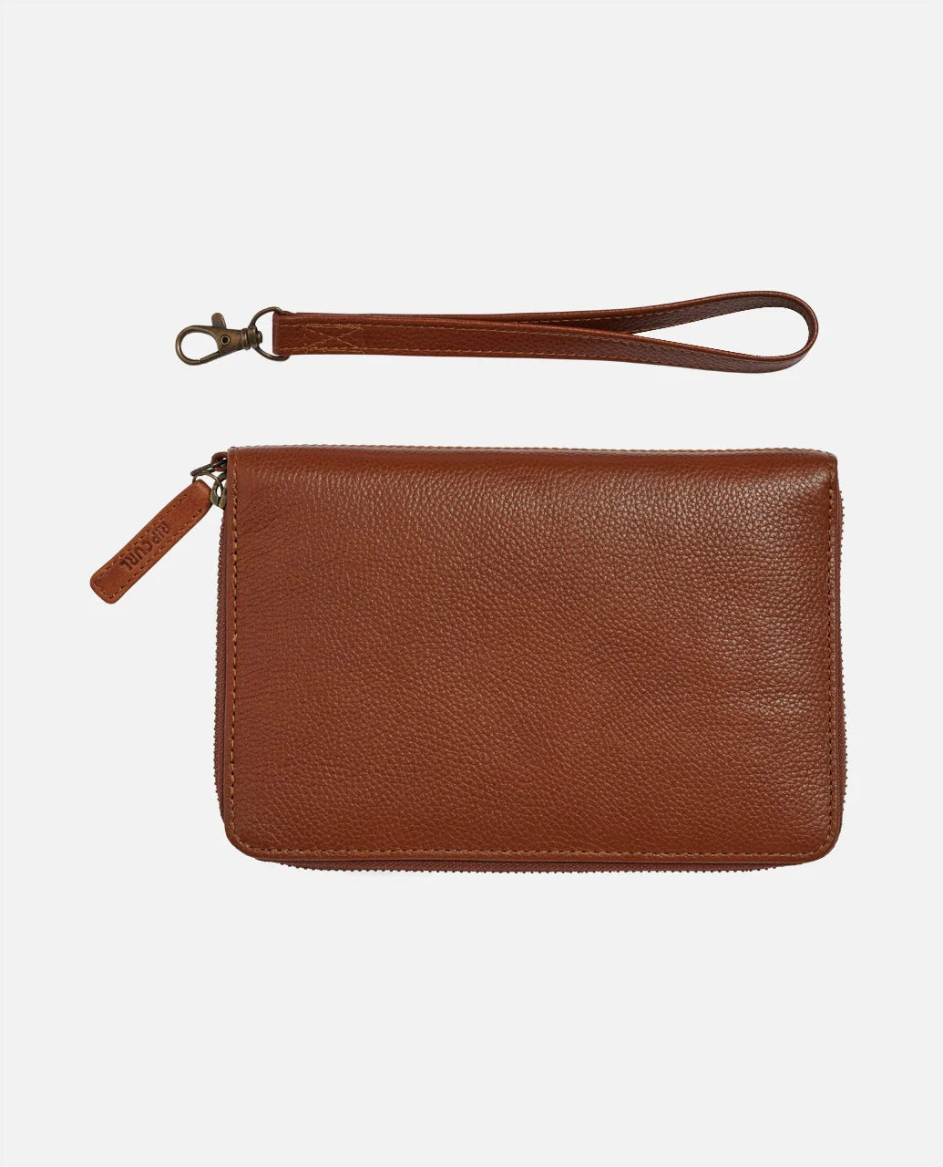 Oversized RFID Leather Waller - Vintage Tan