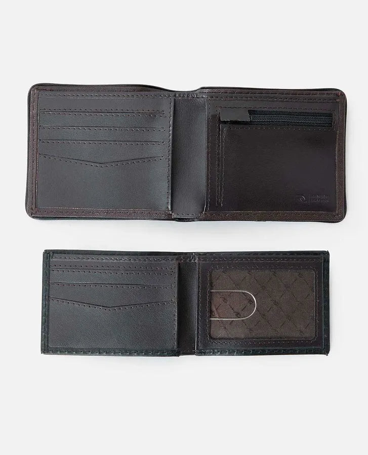 Layered RFID 2 IN 1 Leather Wallet - Brown