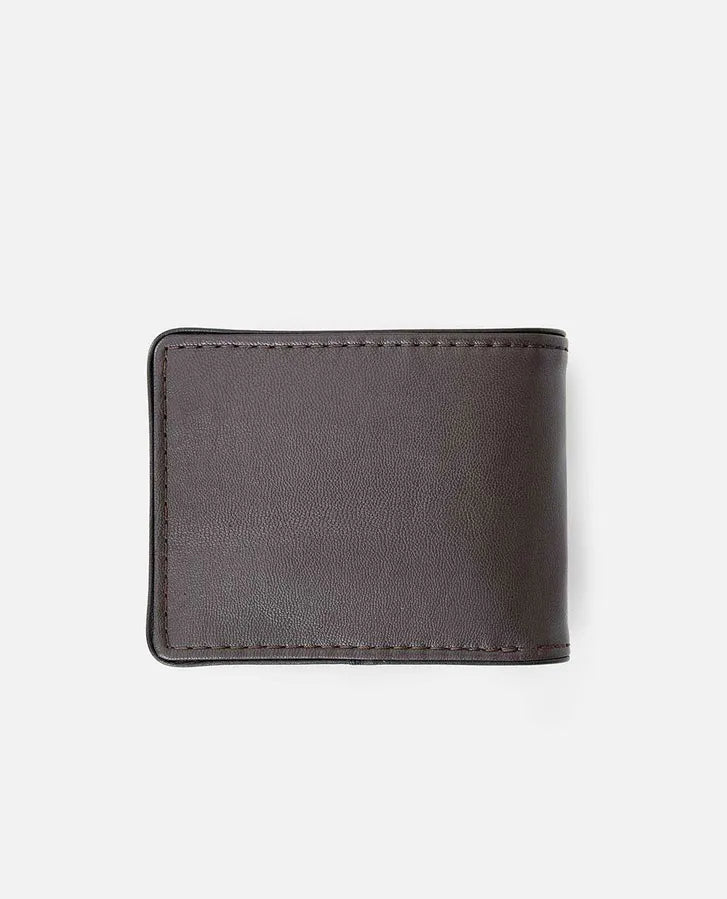 Layered RFID 2 IN 1 Leather Wallet - Brown