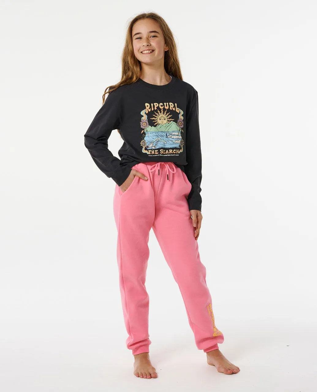 Hibiscus Heat LS Tee - Girls