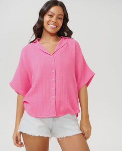 Premium Surf S/S Shirt - Hot Pink