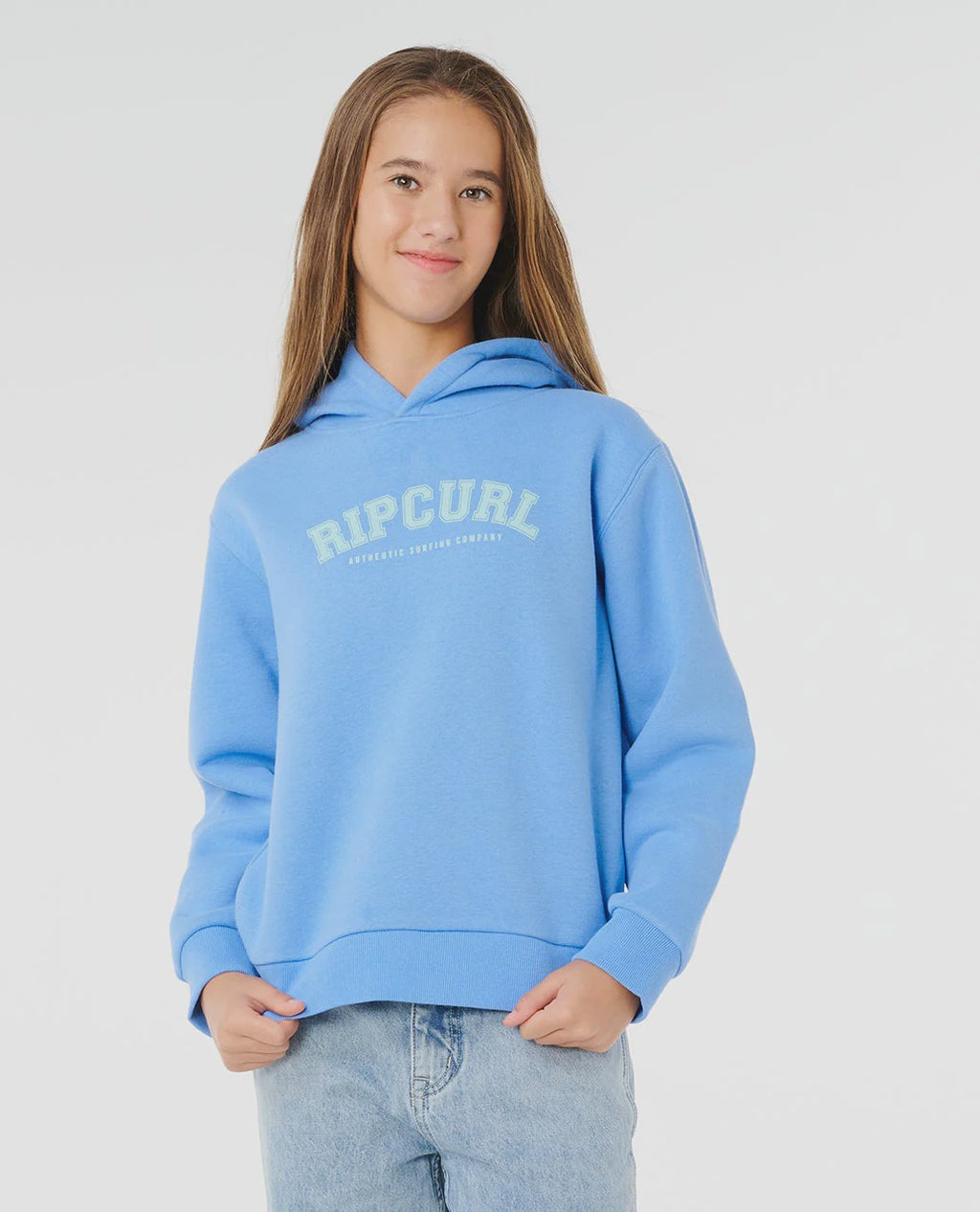 Girls Staple Varisty Hoodie - Cornflower