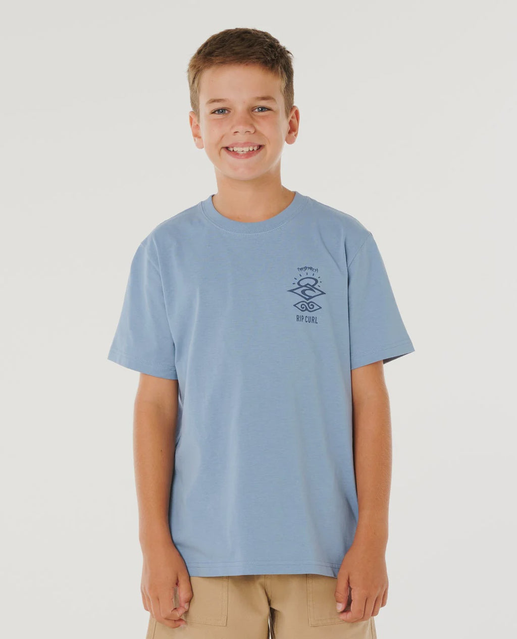 Search Icon Boys Tee - Faded Denim