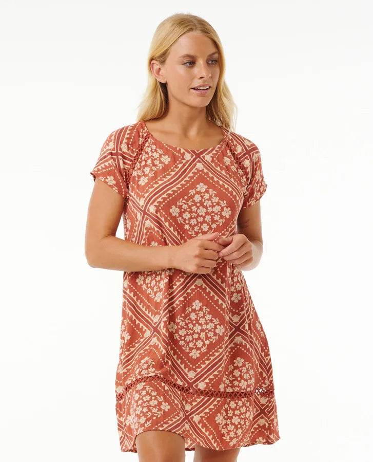Soleil Shift Dress - Rust
