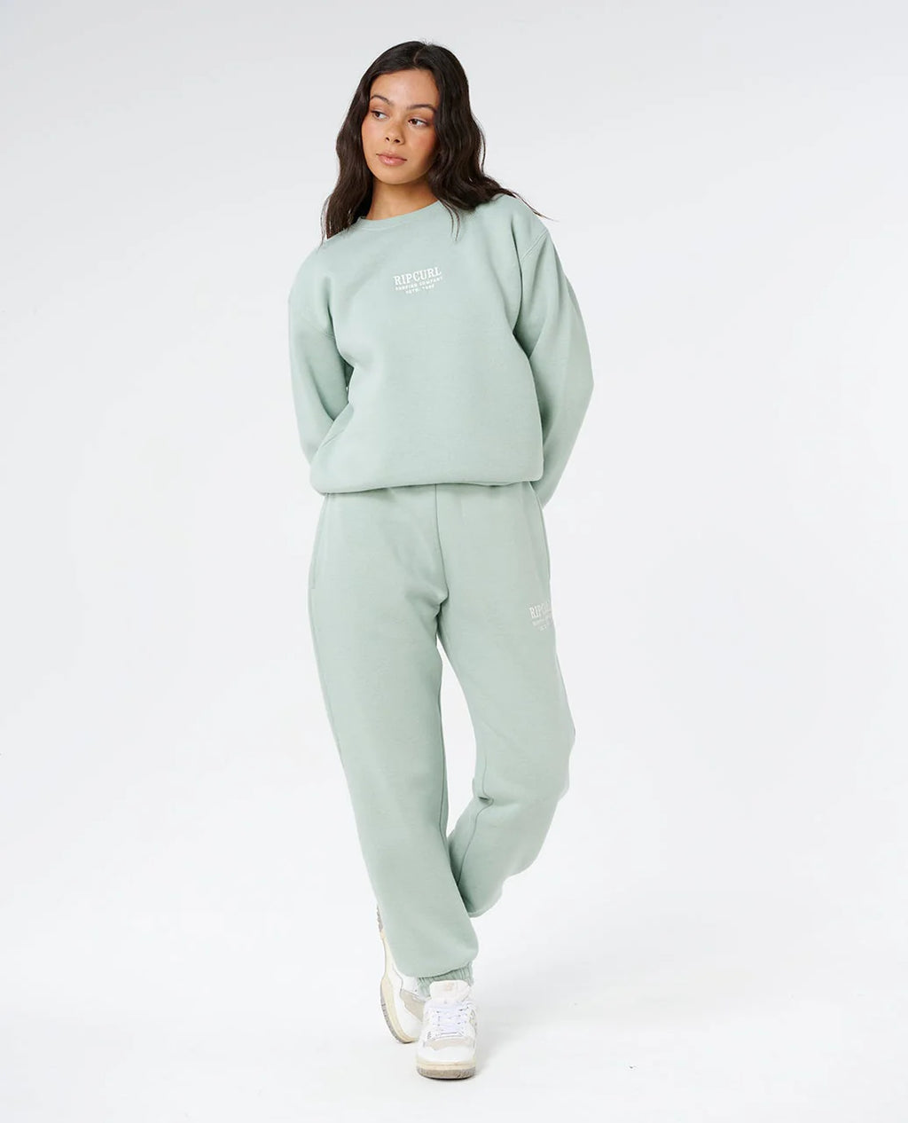 Surf Staple Relaxed Crew - Aqua Grey