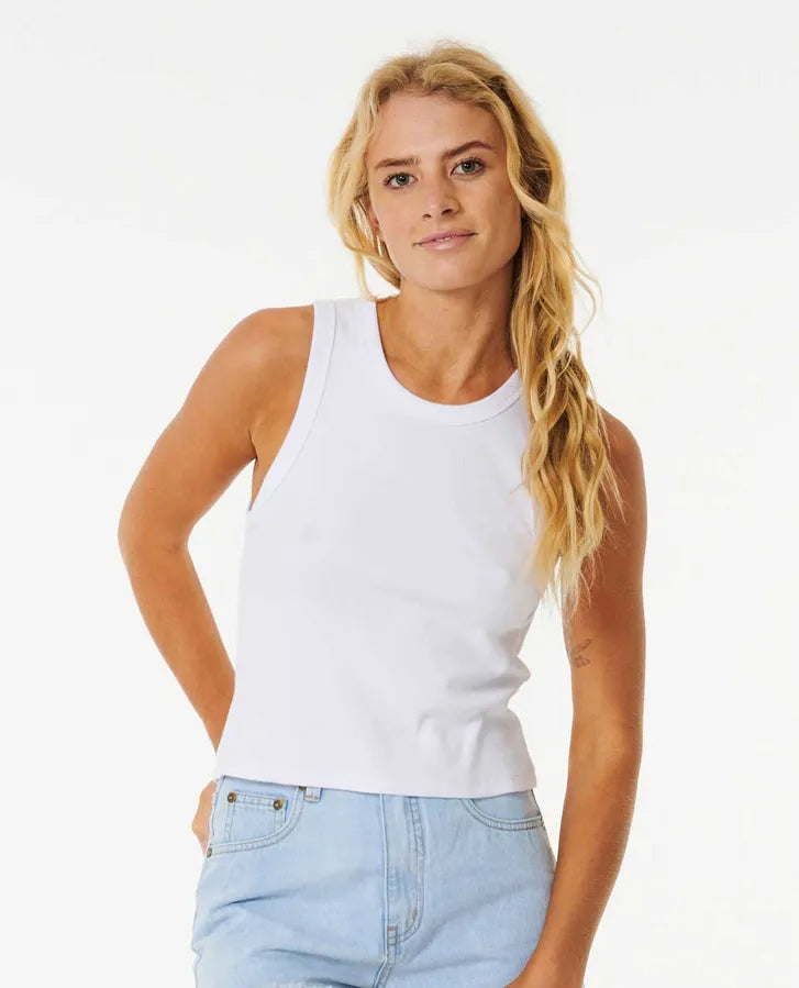 Classic Ribbed Tank - Optical White