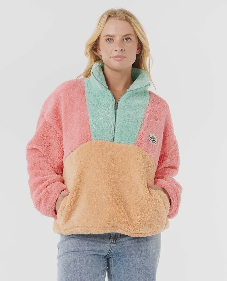 Block Party Polar Fleece - Pink
