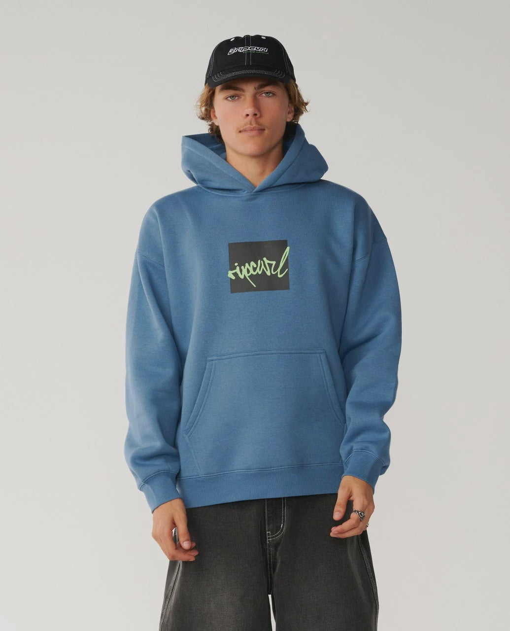 RIP SCRIPT ICON HOOD-BLUEFIN