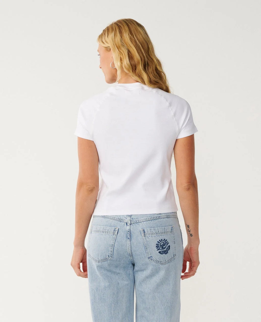 Classic Fitted Raglan Tee - White