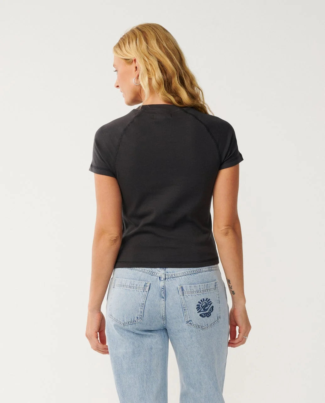 Classic Fitted Raglan Tee - Black