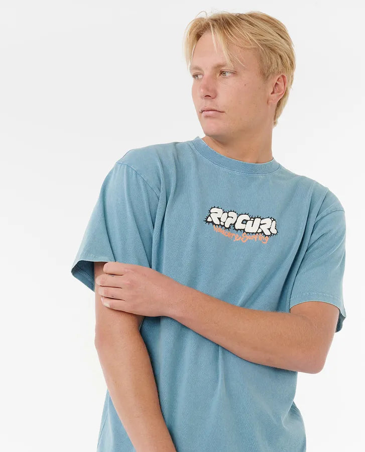 Raw Energy Bubble Tee  - Storm Blue
