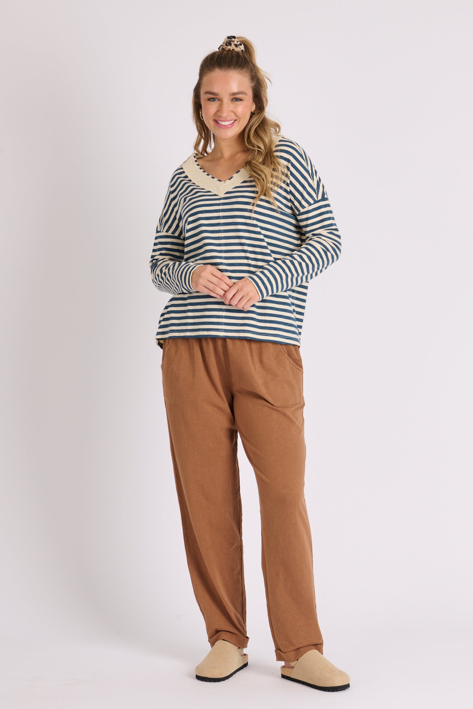 V-Neck Seam Front Top