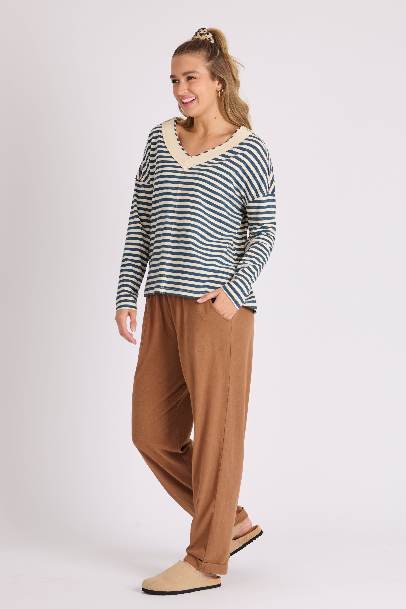 V-Neck Seam Front Top