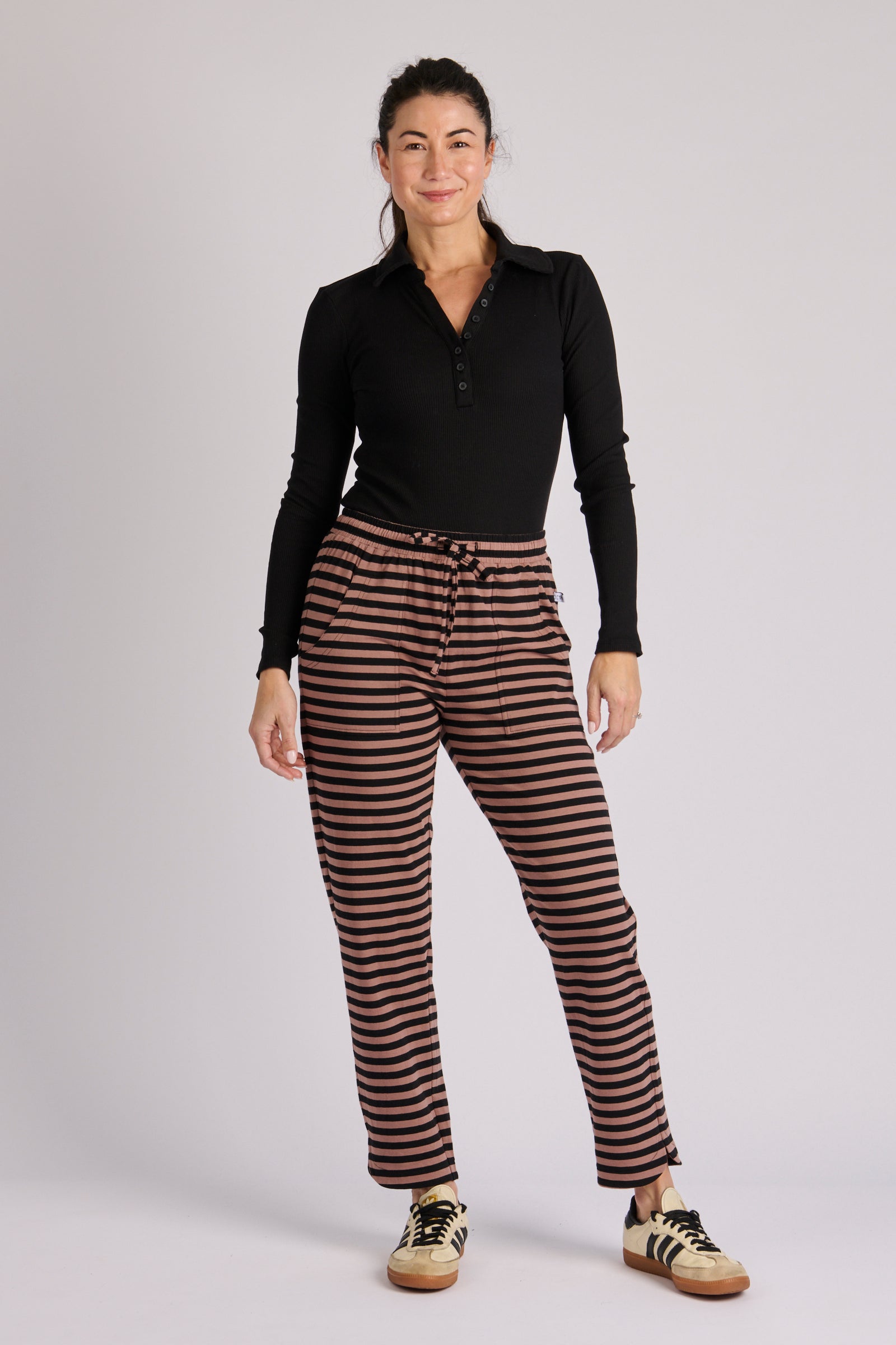 Beach Pant - Brown Stripe