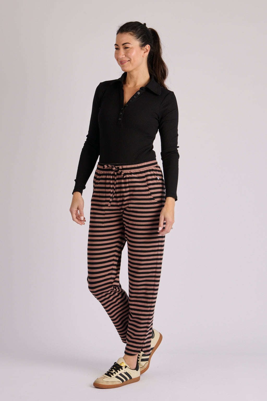 Beach Pant - Brown Stripe