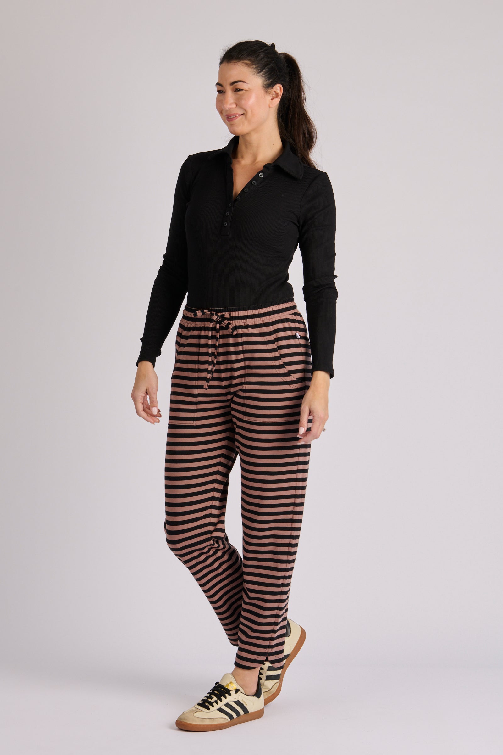 Beach Pant - Brown Stripe