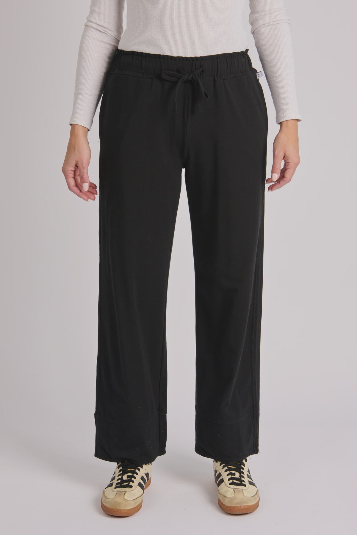Cuff Detail Pant - Black
