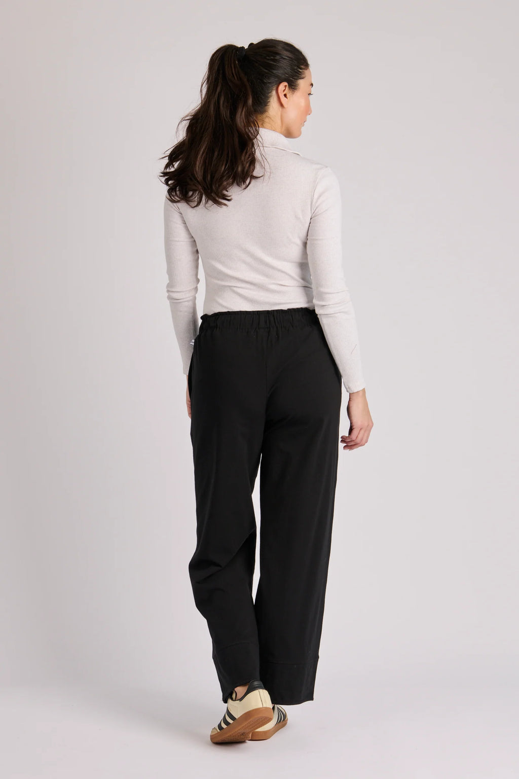 Cuff Detail Pant - Black