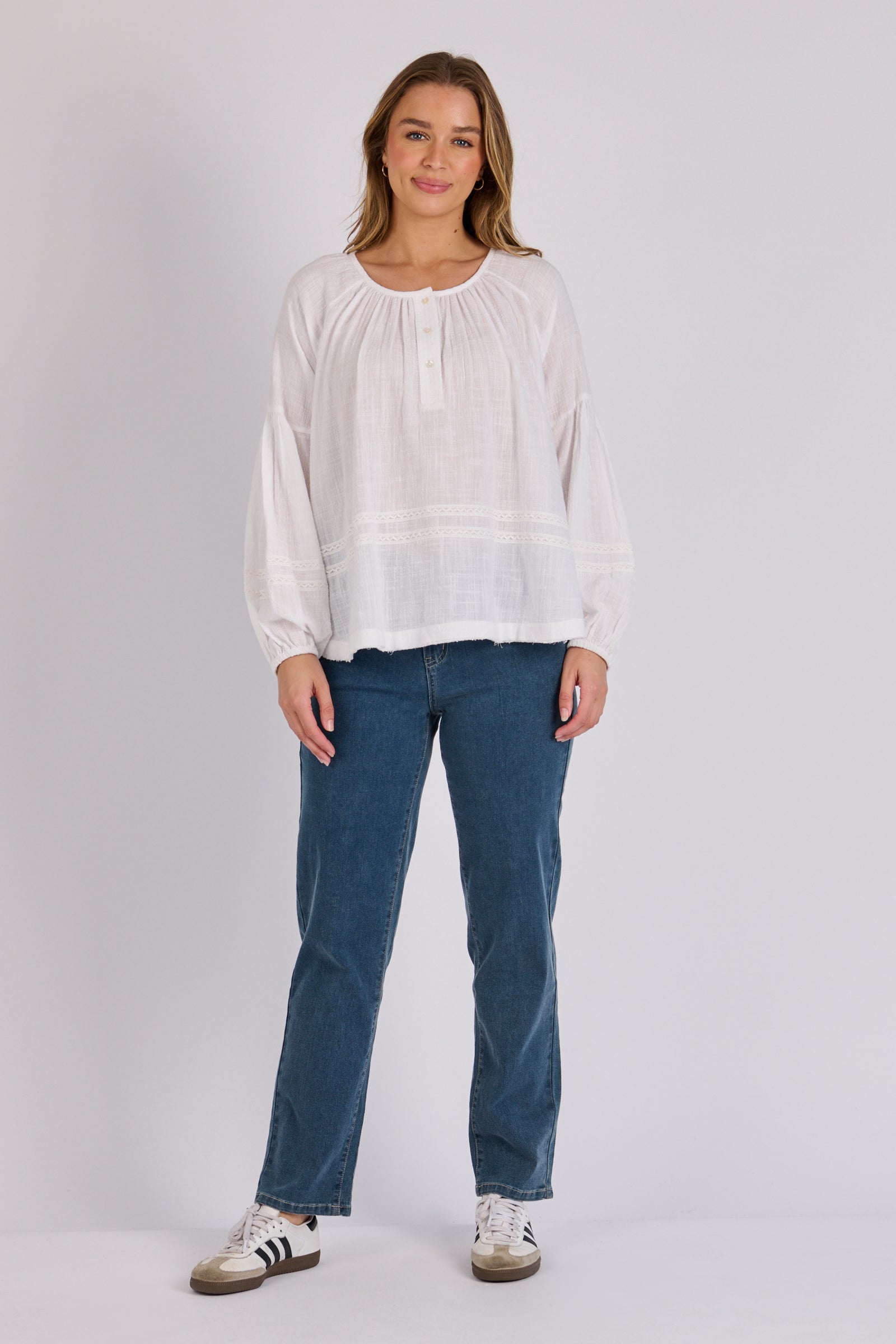 OTW Lace Trim Detail Blouse