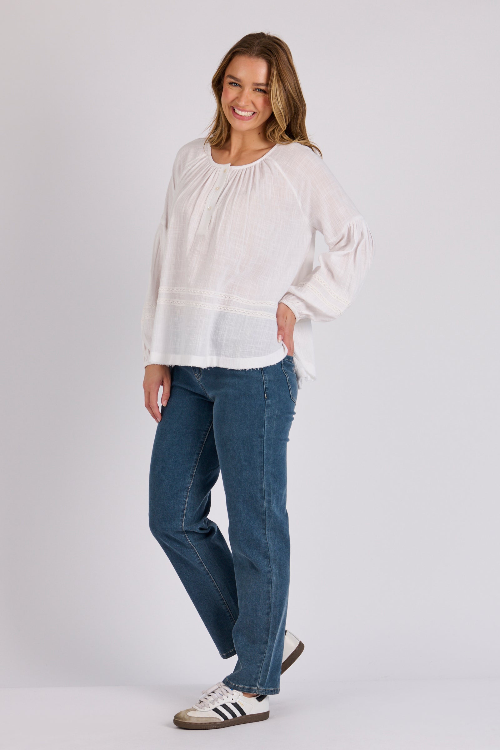 OTW Lace Trim Detail Blouse