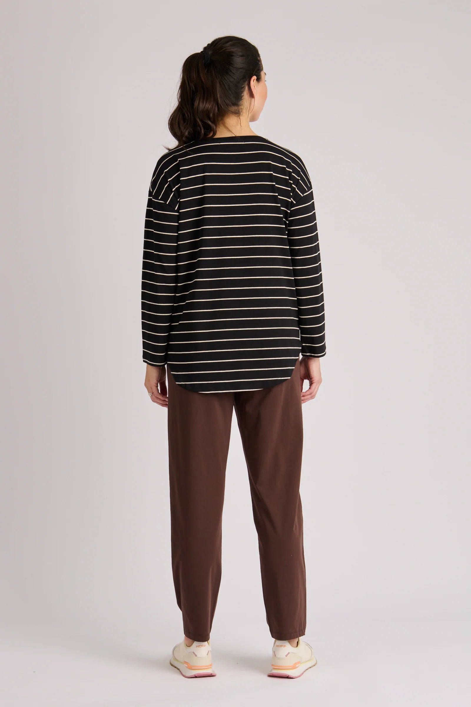 OTW Scoop Hem L/S Tee - Stripe
