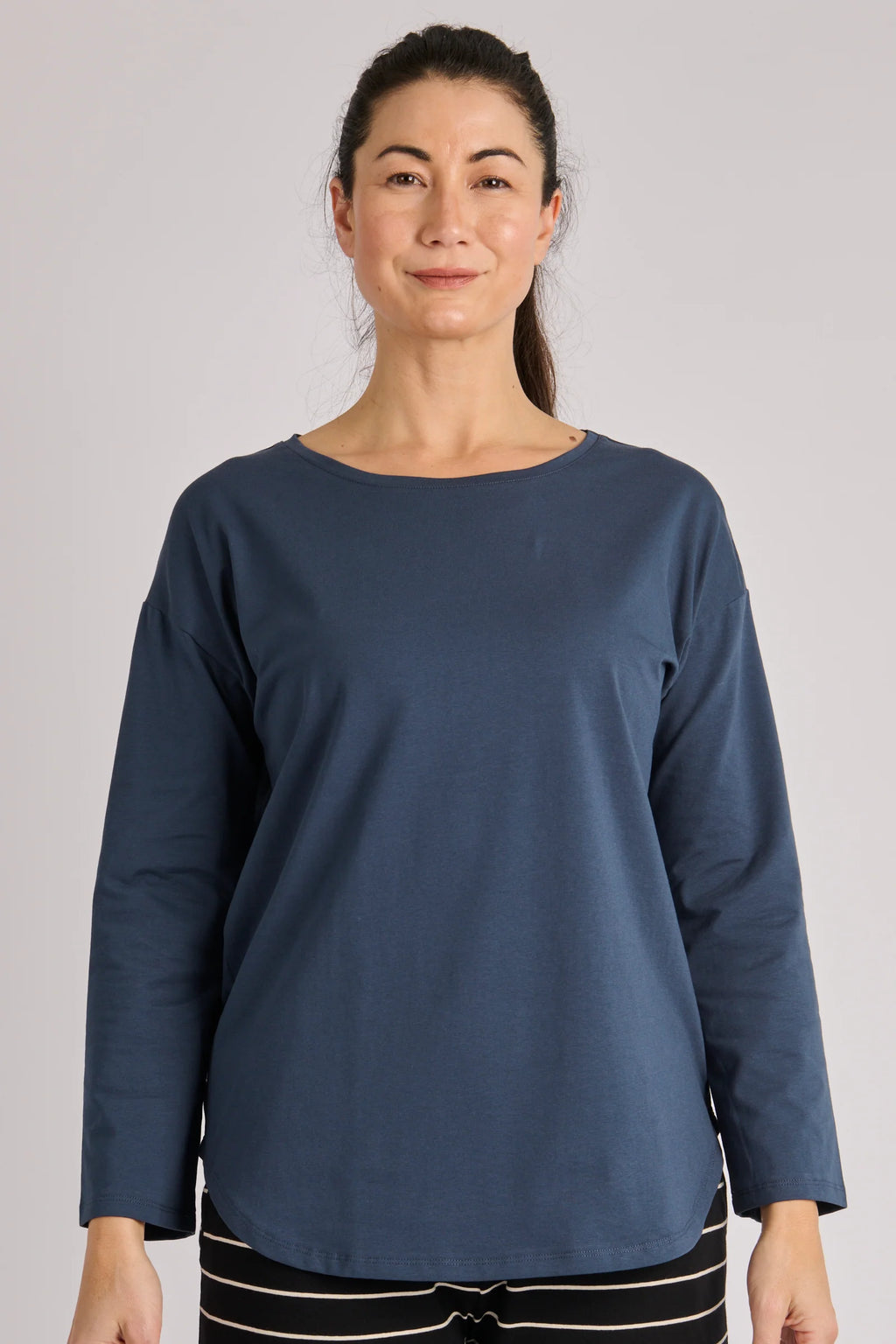 OTW Scoop Hem L/S Tee - Navy