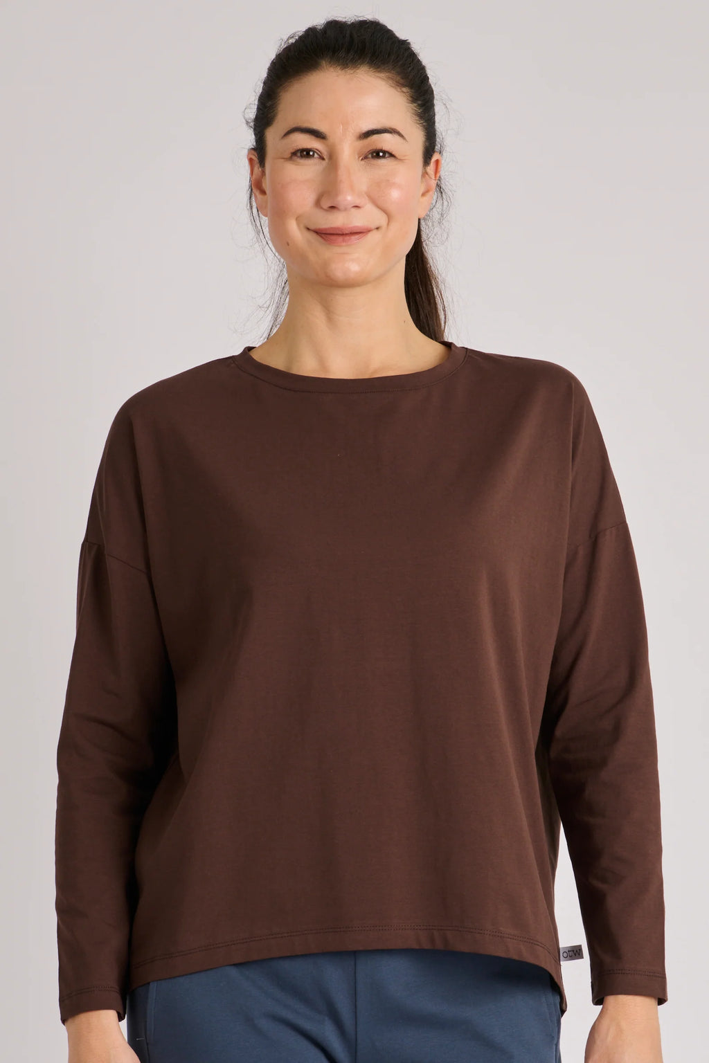 OTW Drop Back L/S tee - Coffee