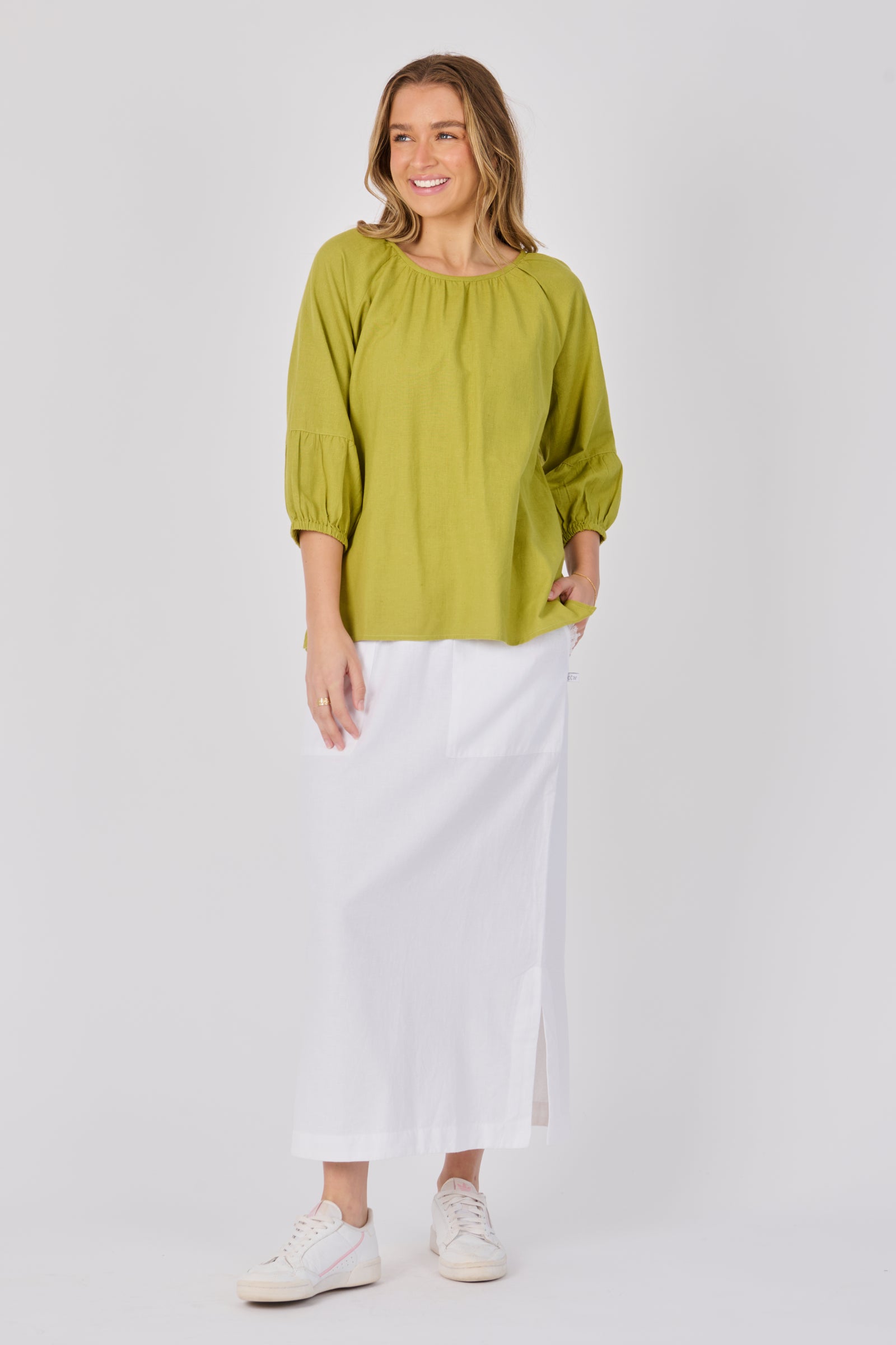 Gather Neck Blouse - 1024663
