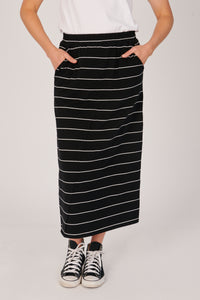 Panel Detail Skirt - Stripe