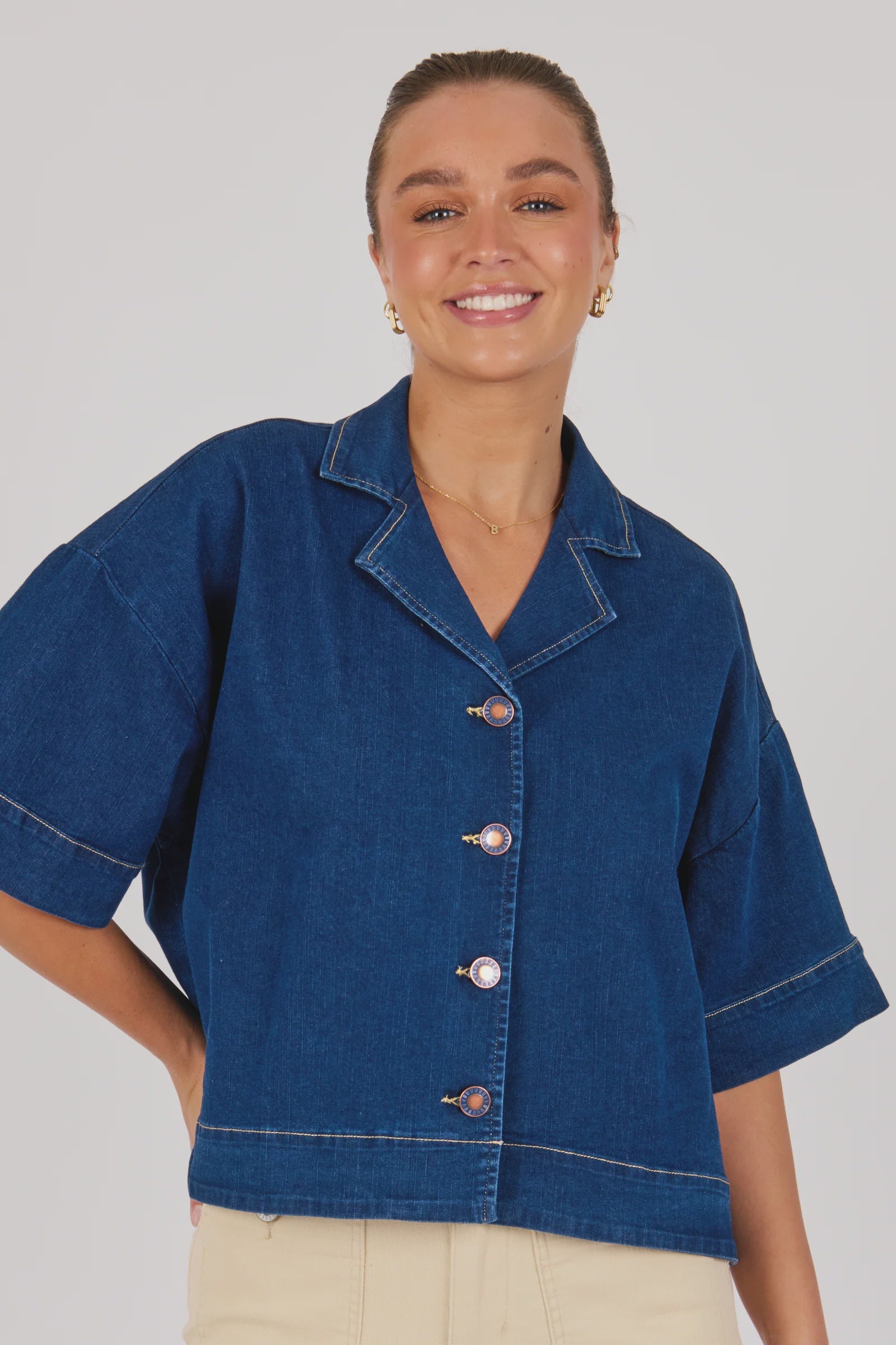 Collared Shirt - Dark Blue