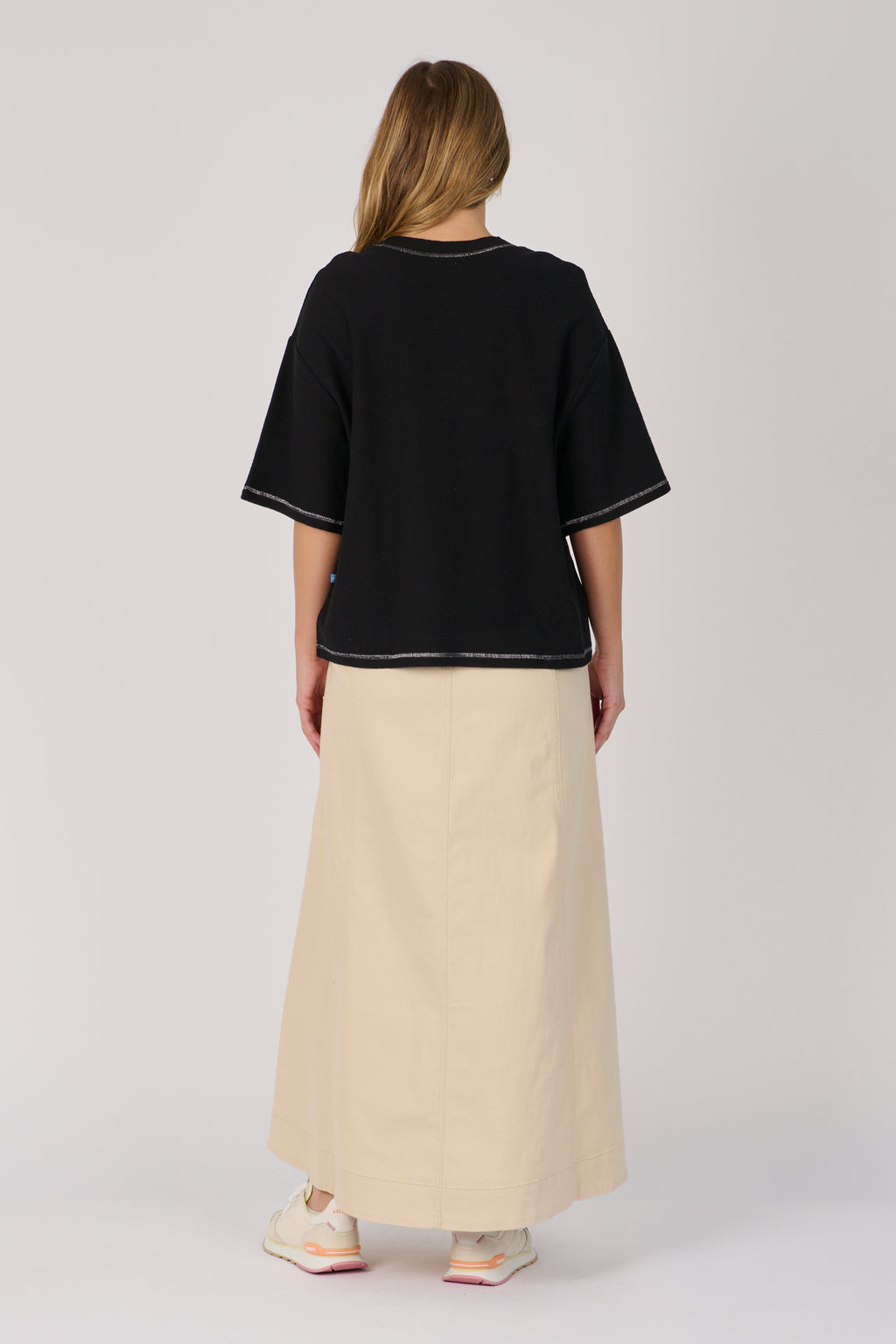 Contrast Stitch Boxy Tee