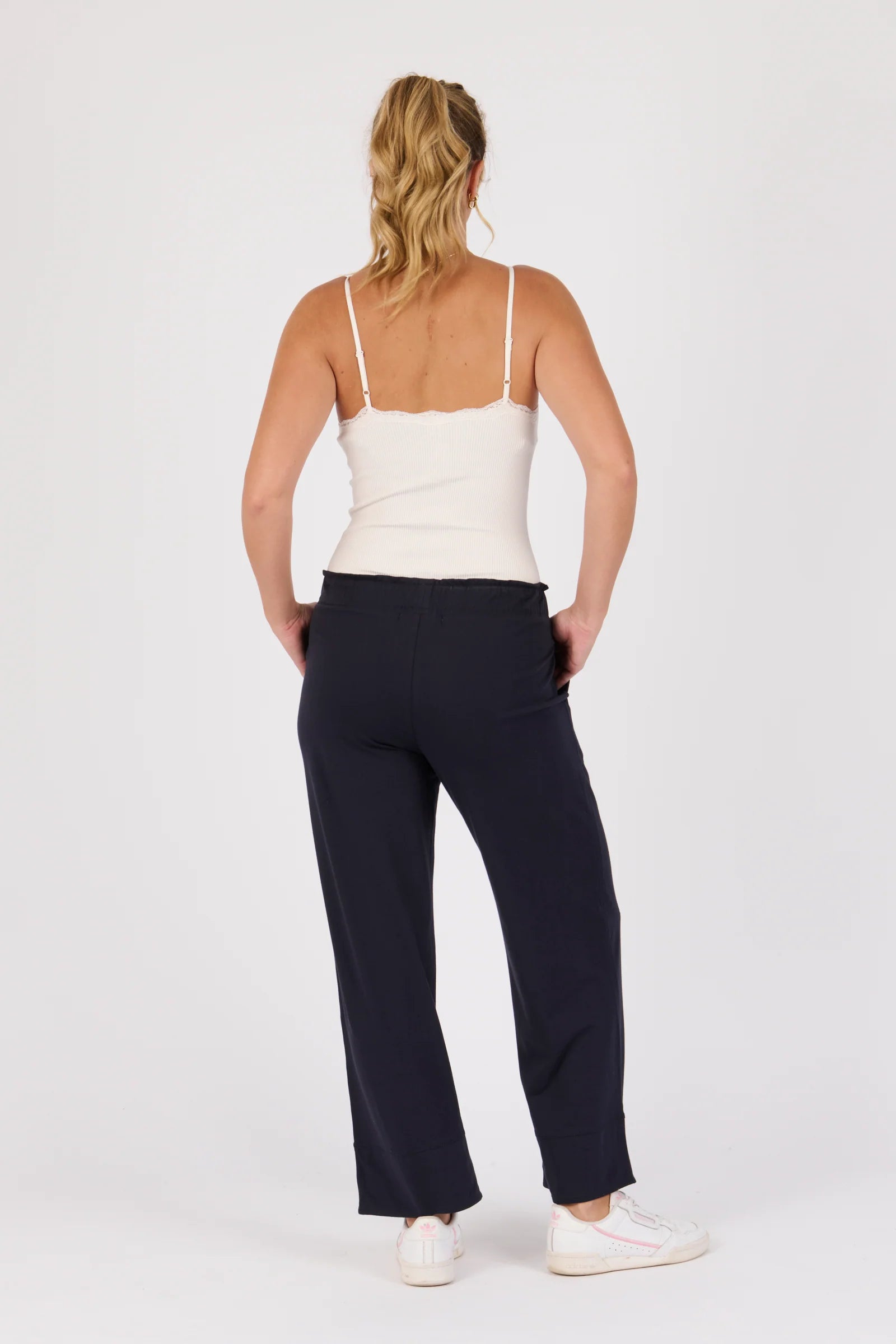 Cuff Detail Pant - Blue