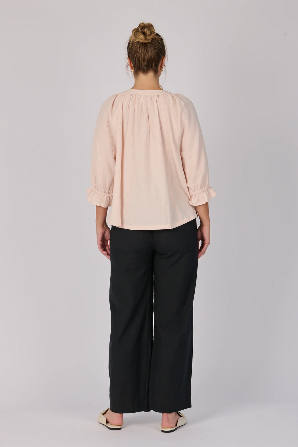 Frill Cuff Blouse - Soft Pink