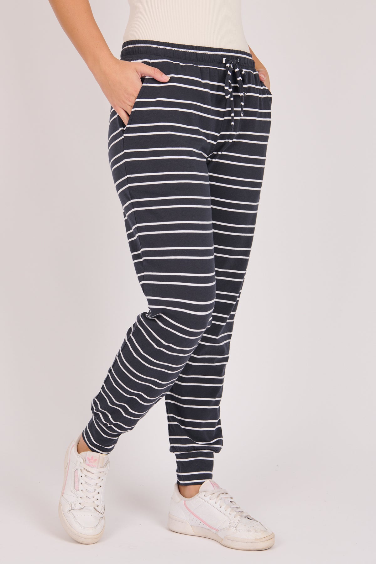 Everyday Pants - Navy/White