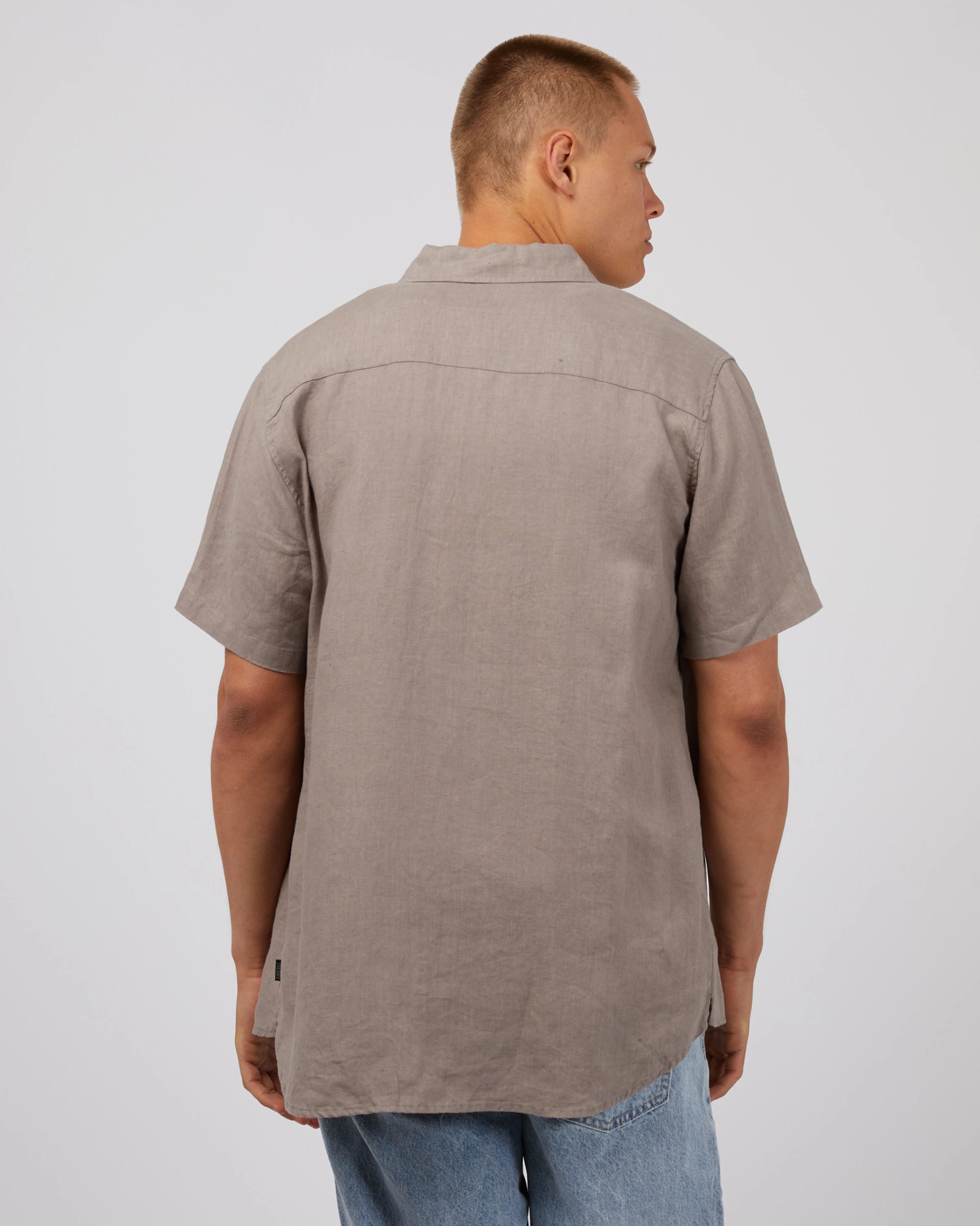 Linen SS Shirt - Mushroom