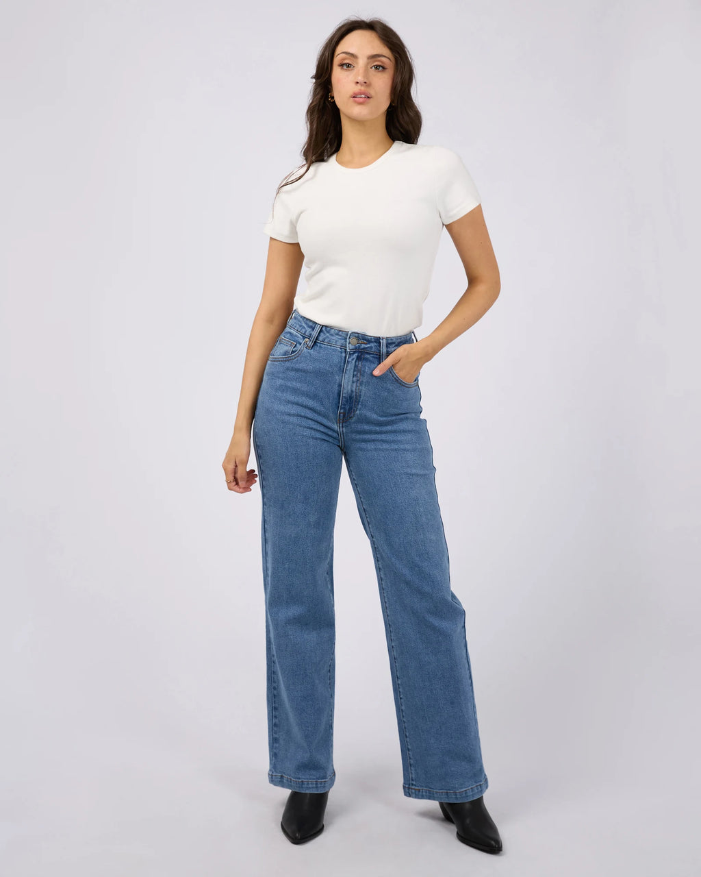 Jacqui Wide Leg Jean - Heritage Blue