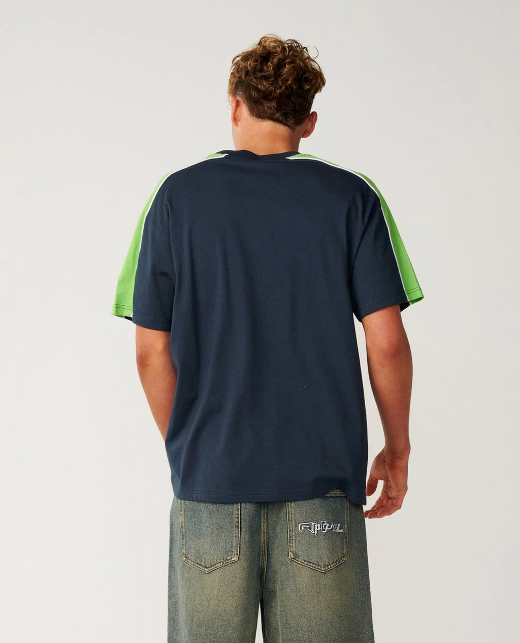 Archive Up Top Panel Tee - Dark Navy
