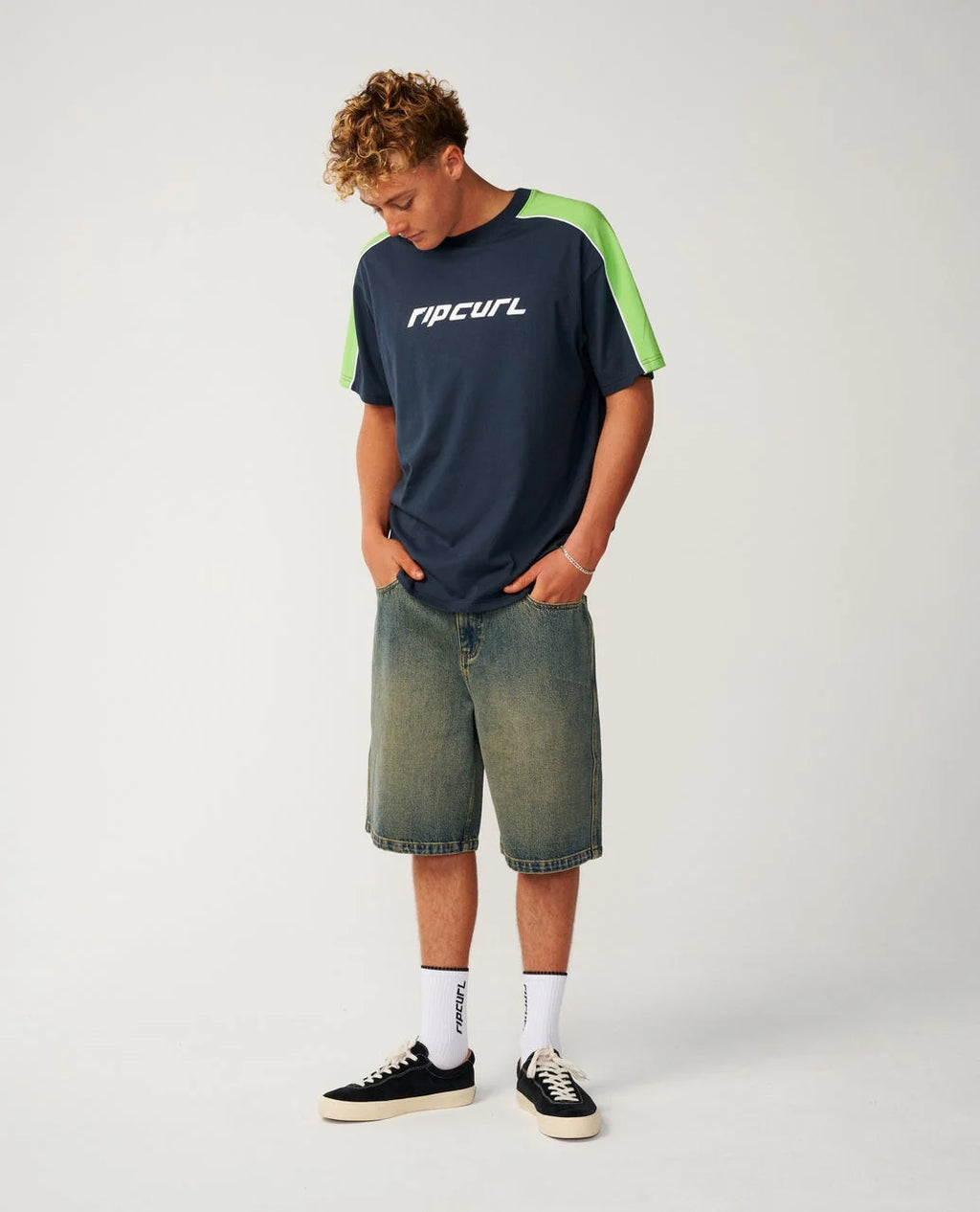 Archive Up Top Panel Tee - Dark Navy