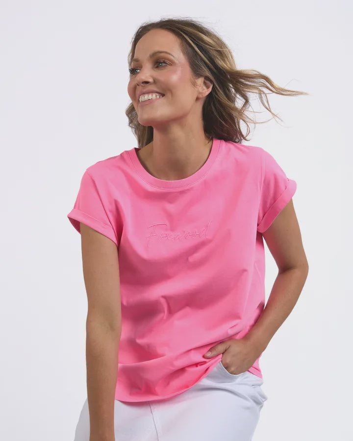 Signature Tee - Neon Rose