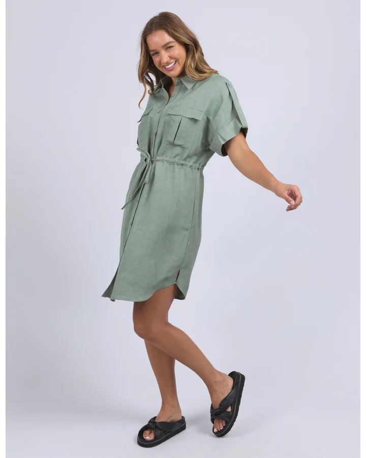 Willow Shirt Dress - Green